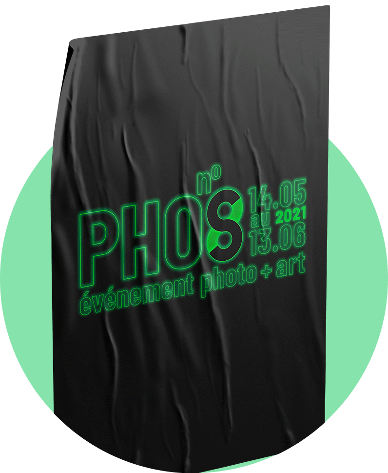 Affiche PHOS dans un rond